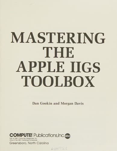 Tapa de Mastering the Apple IIGS toolbox