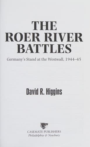 Tapa de The Roer River battles