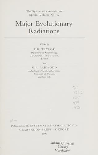 Tapa de Major evolutionary radiations
