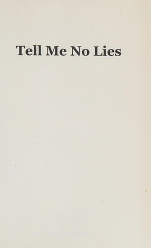 Tapa de Tell Me No Lies