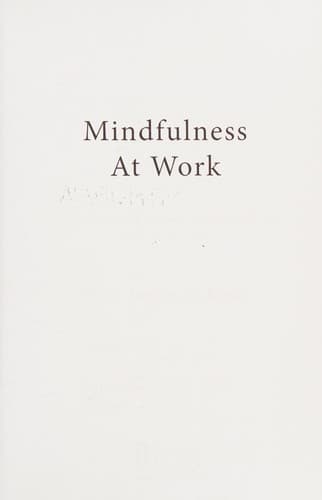 Tapa de Mindfulness at Work