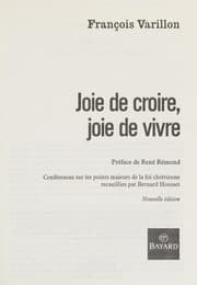 Tapa de Joie de croire, joie de vivre