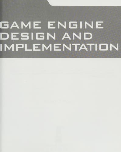 Tapa de Game engine design and implementation