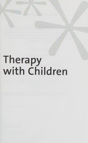 Tapa de Therapy with children