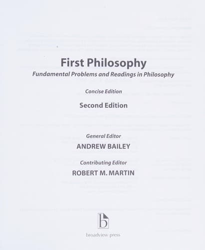 Tapa de First Philosophy : Concise Edition, second Edition