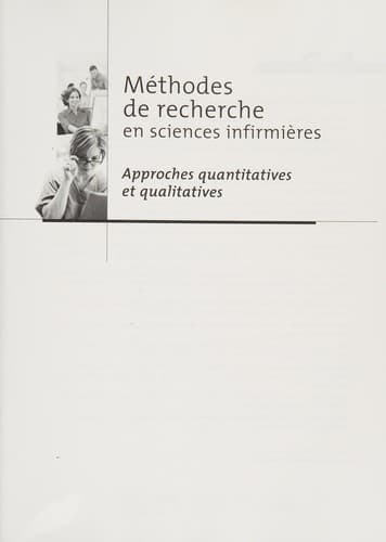 Tapa de Méthodes de recherche en sciences infirmières