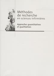 Tapa de Méthodes de recherche en sciences infirmières