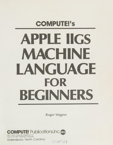 Tapa de Compute!'s Apple IIGS machine language for beginners