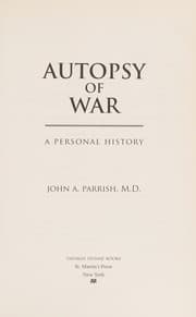 Tapa de Autopsy of war