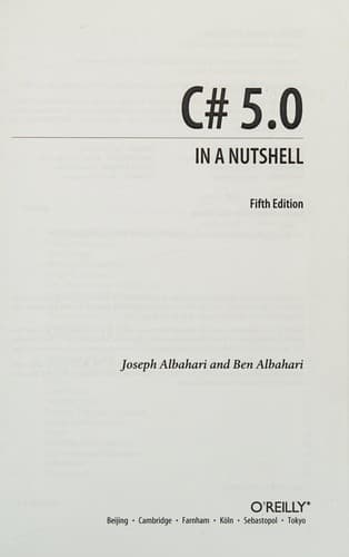 Tapa de C# 5.0 in a Nutshell
