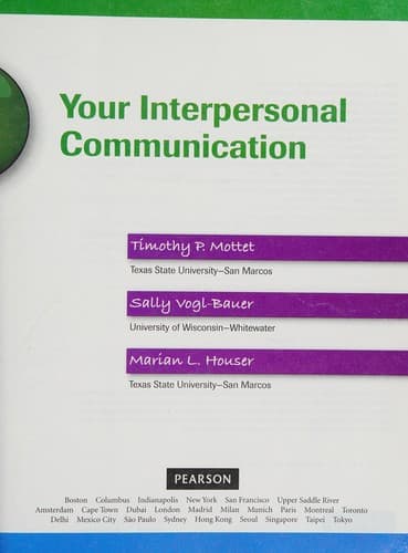 Tapa de Your interpersonal communication