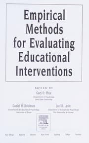 Tapa de Empirical methods for evaluating educational interventions