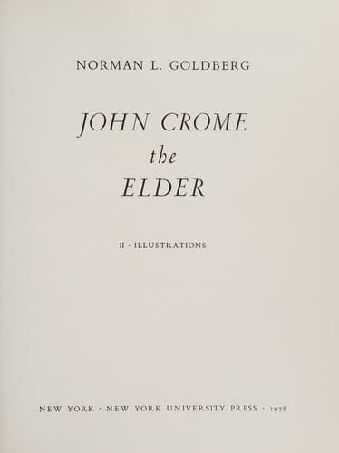 Tapa de John Crome, the Elder (Vol. 2)