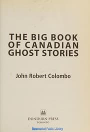Tapa de The big book of Canadian ghost stories