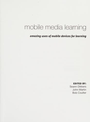 Tapa de Mobile media learning
