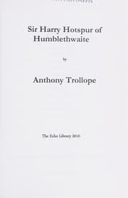Tapa de Sir Harry Hotspur of Humblethwaite
