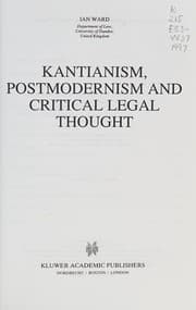 Tapa de Kantianism, postmodernism, and critical legal thought