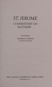 Tapa de Commentary on Matthew