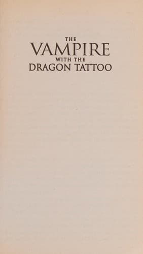 Tapa de The vampire with the dragon tattoo