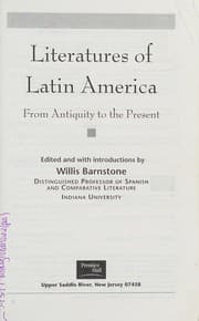 Tapa de Literatures of Latin America