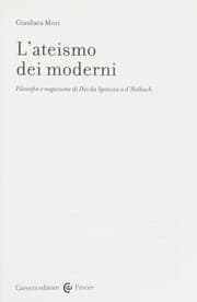 Tapa de L'ateismo dei moderni