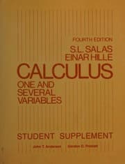 Tapa de Student Supplement to Accompany Calculus One and Several Variables