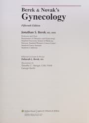 Tapa de Berek & Novak's gynecology