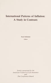 Tapa de International patterns of inflation