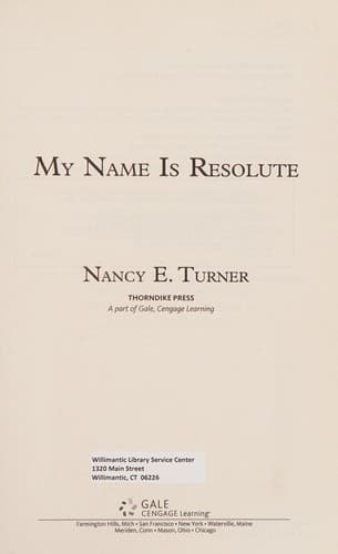 Tapa de My name is Resolute