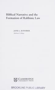 Tapa de Biblical Narrative and the Formation of Rabbinic Law