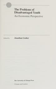 Tapa de The problems of disadvantaged youth