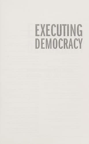 Tapa de Executing democracy