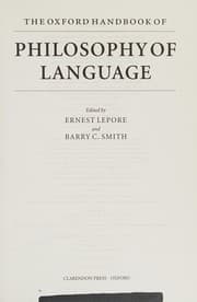 Tapa de The Oxford handbook of the philosophy of language