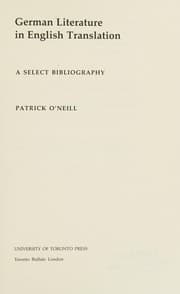 Tapa de German literature in English translation