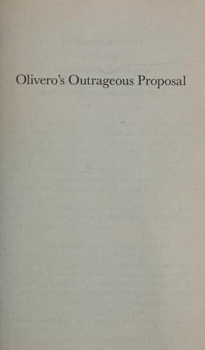 Tapa de Olivero's Outrageous Proposal