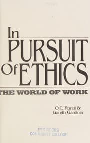 Tapa de In pursuit of ethics
