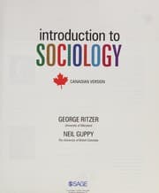 Tapa de Introduction to Sociology : Canadian Version