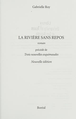 Tapa de La rivière sans repos