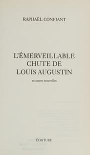 Tapa de L'émerveillable chute de Louis Augustin et autres nouvelles