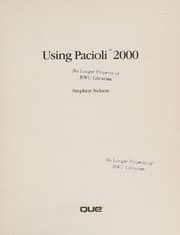 Tapa de Using Pacioli 2000