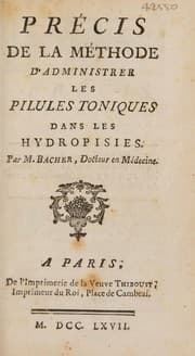 Tapa de Précis de la méthode d'administrer les pilules toniques dans les hydropisies