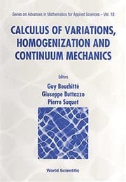 Tapa de Calculus of variations, homogenization and continuum mechanics