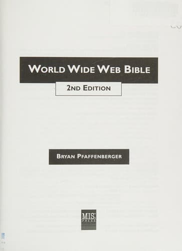 Tapa de World Wide Web bible