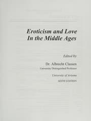 Tapa de Eroticism and love in the Middle Ages