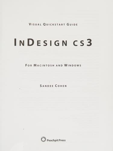 Tapa de InDesign CS3 for Macintosh and Windows