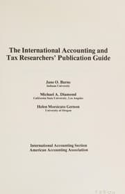 Tapa de The international accounting and tax researchers' publication guide