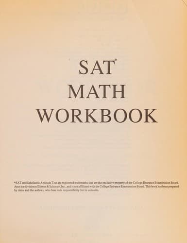Tapa de SAT math workbook