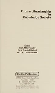 Tapa de Future librarianship in knowledge society