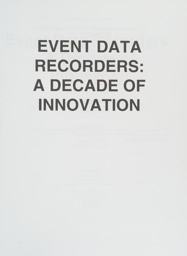 Tapa de Event data recorders