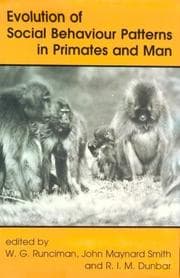 Tapa de Evolution of social behaviour patterns in primates and man